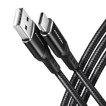 Кабель USB-C TO USB2.0 1M BLACK AXAGON (BUCM-AM10AB) [503610]