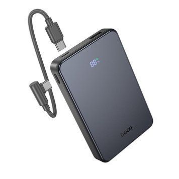 Зовнішній акумулятор HOCO J170 Starlight 22.5W+PD20W fully compatible power bank with cable(10000mAh) Metal Gray (6942007672696) [806620]
