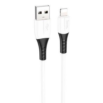 Кабель HOCO X82 USB to iP 2.4A, 1m, silicone, silicone connectors, White (6931474768544) [805370]