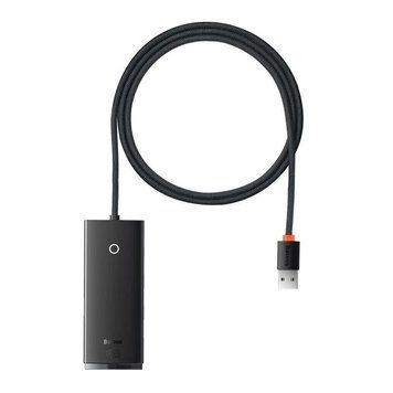 Концентратор Baseus USB 3.0 4xUSB 2.0m black (WKQX030201) [803577]