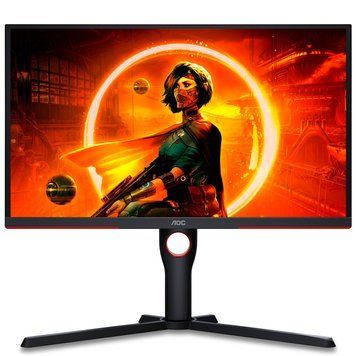 Монітор TFT 24.5" AOC, VA, 240Гц, 0,5 мс, 2х HDMI, DP, USB-hub, HAS, Pivot, чорний (25G3ZM/BK) [402765]