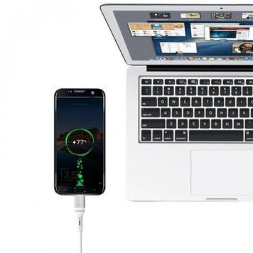Кабель SkyDolphin S06L LED Smart Power USB - Lightning (M/M), 1 м, White (USB-000555) [603863]