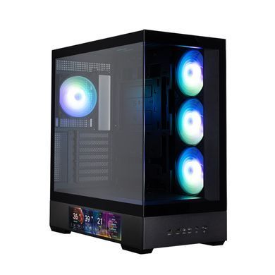 Корпус Zalman P40 DS без БЖ, 2xUSB3.0, 1x Type C, 3x120мм ARGB Reverse, 1x120мм ARGB, VGA 420мм, LCS ready, TG Side/Front Panel, Display, ATX, чорний (P40DSBLACK) [111336]