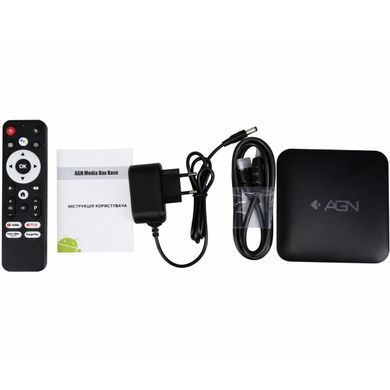 TV Медіаплеєр AGN Media Box Base 2/16Gb/ Amlogic S905L3/ Android 14/ WiFi 2.4G+5G/LAN:100M/ (AGNBASE216) [404994]