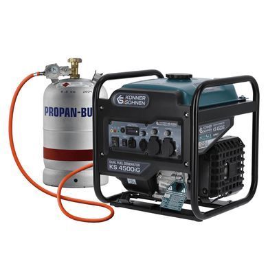 Генератор газобензиновий інверторний Konner&Sohnen KS 4500iG, 230В, 4.5кВт, ручний стартер, 33.5кг (KS4500IG) [111549]