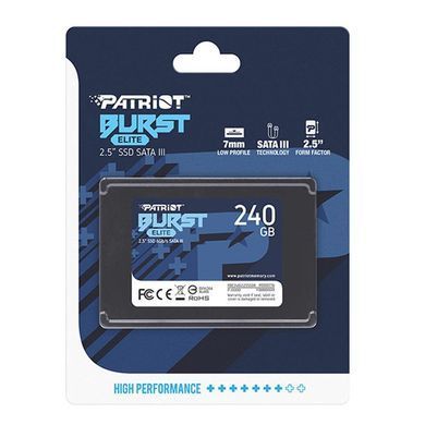 Накопичувач SSD 240GB Patriot Burst Elite 2.5" SATAIII TLC (PBE240GS25SSDR) [607886]