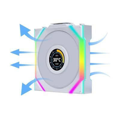 Вентилятор Lian Li Uni Fan SL Wireless LCD 120-3 Reverse White (G99.12RSLLCD1W3W.00) [618253]