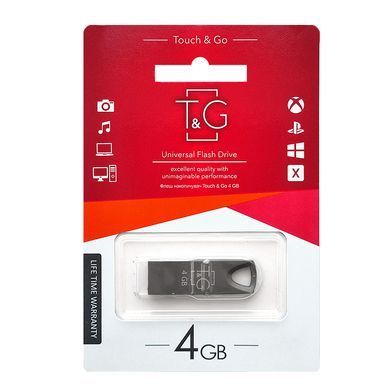 Флеш-накопичувач USB 4GB T&G 117 Metal Series Black (TG117BK-4G) [607180]