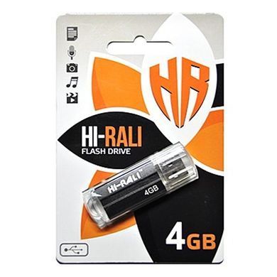 Флеш-накопичувач USB 4GB Hi-Rali Corsair Series Black (HI-4GBCORBK) [607108]