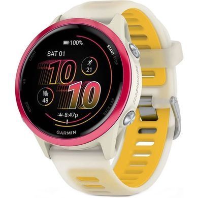 Смарт-годинник Garmin Forerunner 570 42mm Raspberry with Mango/Translucent Bone with Silver Buckle (010-02970-42) [613059]