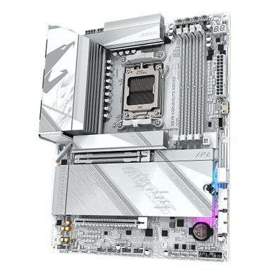 Материнська плата GIGABYTE X870 A ELITE X3D ICE sAM5 X870 4xDDR5 M.2 HDMI DP Wi-Fi BT ATX білий (X870_A_ELITE_X_ICE) [112347]