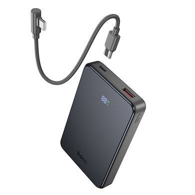 Зовнішній акумулятор HOCO J170 Starlight 22.5W+PD20W fully compatible power bank with cable(10000mAh) Metal Gray (6942007672696) [806620]