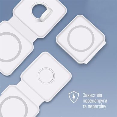 Бездротовий зарядний пристрій ColorWay MagSafe Duo Charger 15W for iPhone White (CW-CHW32Q-WT) [613207]