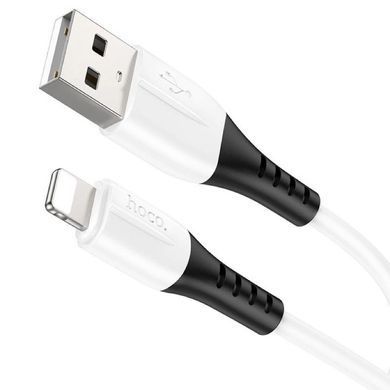 Кабель HOCO X82 USB to iP 2.4A, 1m, silicone, silicone connectors, White (6931474768544) [805370]