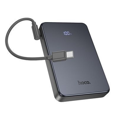 Зовнішній акумулятор HOCO J170 Starlight 22.5W+PD20W fully compatible power bank with cable(10000mAh) Metal Gray (6942007672696) [806620]