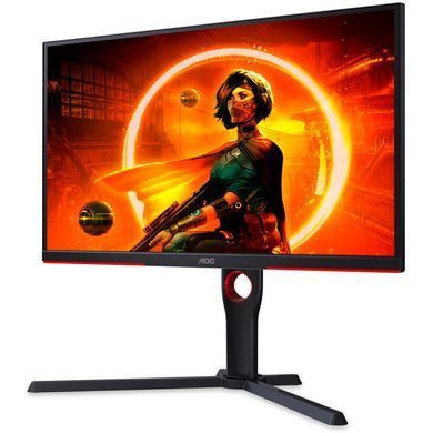 Монітор TFT 24.5" AOC, VA, 240Гц, 0,5 мс, 2х HDMI, DP, USB-hub, HAS, Pivot, чорний (25G3ZM/BK) [402765]