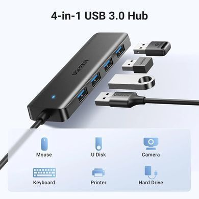 USB-хаб UGREEN 4-Port USB 3.0 Hub 0.15m (UGR-25851) [803342]