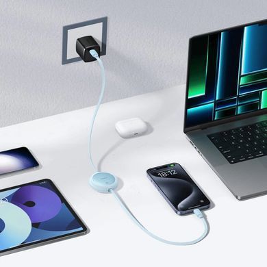 Кабель Baseus Free2Pull Mini Charging Cable USB-C to USB-C 60W 1m Galaxy Blue (P10364500311-01) [802507]