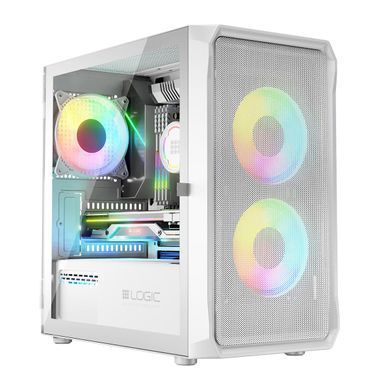 Корпус LogicConcept Portos ARGB Mini White без БЖ (AM-PORTOS-20-0000000-0002) [618922]