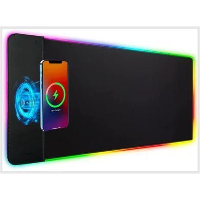Килимок для миші з бездротовим зарядним пристроєм Choetech RGB Illuminated 15W Wireless Charging Mouse Pad (T543-F) [606853]
