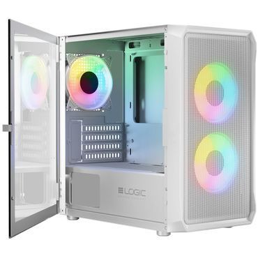 Корпус LogicConcept Portos ARGB Mini White без БЖ (AM-PORTOS-20-0000000-0002) [618922]