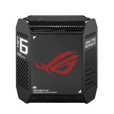 Система WiFi-Mesh ASUS ROG Rapture GT6 AX10000, 3xGE LAN, 1x2.5GE WAN, 1xUSB 3.2, 1мод, чорний (90IG07F0-MU9A10) [104583]