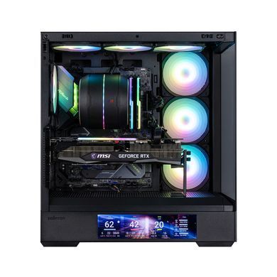 Корпус Zalman P40 DS без БЖ, 2xUSB3.0, 1x Type C, 3x120мм ARGB Reverse, 1x120мм ARGB, VGA 420мм, LCS ready, TG Side/Front Panel, Display, ATX, чорний (P40DSBLACK) [111336]