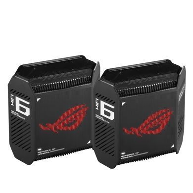 Система WiFi-Mesh ASUS ROG Rapture GT6 AX10000, 3xGE LAN, 1x2.5GE WAN, 1xUSB 3.2, 1мод, чорний (90IG07F0-MU9A10) [104583]