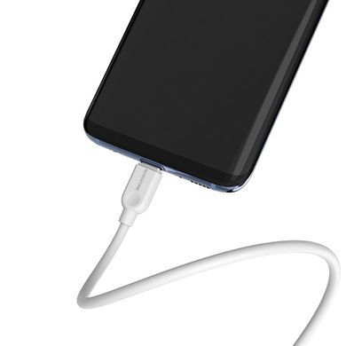 Кабель BOROFONE BX14 USB to Type-C 2.4A, 2m, PVC, TPE connectors, White (6957531090021) [803596]