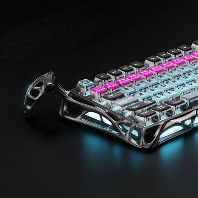 Клавіатура магнітна GravaStar Mercury V75 Pro 80keys, Magnetic Jade Gaming, 8K, USB-A, RGB, Cyberpunk (GS_V75_PRO_RM_EGRY) [113143]