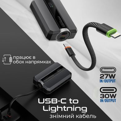 Універсальна мобільна батарея Promate Neo-10Uni 10000mAh 30W Black (neo-10uni.black) [603483]