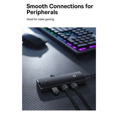 Концентратор Baseus USB 3.0 4xUSB 2.0m black (WKQX030201) [803577]