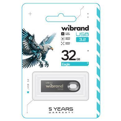 Флеш-накопичувач Wibrand USB 3.2 Gen1 Eagle 32GB Grey (WI3.2/EA32U10G) [803066]