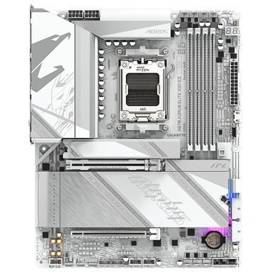 Материнська плата GIGABYTE X870 A ELITE X3D ICE sAM5 X870 4xDDR5 M.2 HDMI DP Wi-Fi BT ATX білий (X870_A_ELITE_X_ICE) [112347]
