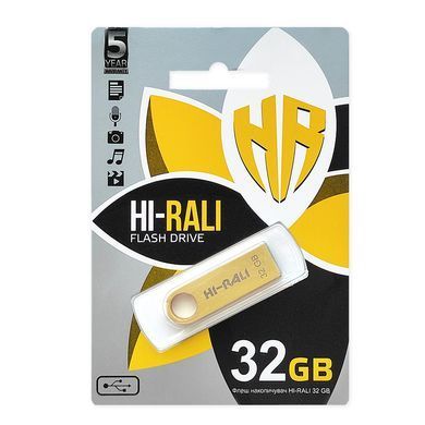 Флеш-накопичувач USB 32GB Hi-Rali Shuttle Series Gold (HI-32GBSHGD) [607130]