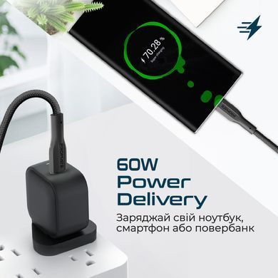 Кабель Promate xCord-CC200 USB Type-C - USB Type-C (M/M), 2 м, Black (xcord-cc200.black) [604389]