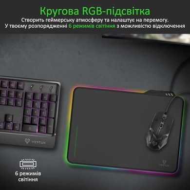Ігрова поверхня Vertux Fluxpad Black (fluxpad.black) [606918]