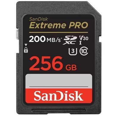 Карта пам'яті SanDisk SD 256GB C10 UHS-I U3 R200/W140MB/s Extreme Pro V30 (SDSDXXD-256G-GN4IN) [110560]