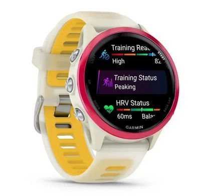 Смарт-годинник Garmin Forerunner 570 42mm Raspberry with Mango/Translucent Bone with Silver Buckle (010-02970-42) [613059]