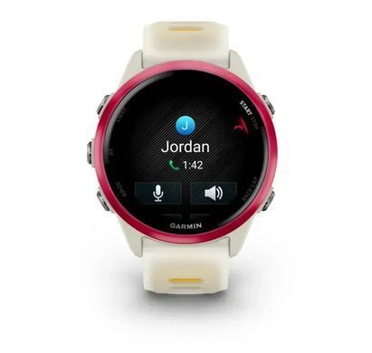 Смарт-годинник Garmin Forerunner 570 42mm Raspberry with Mango/Translucent Bone with Silver Buckle (010-02970-42) [613059]