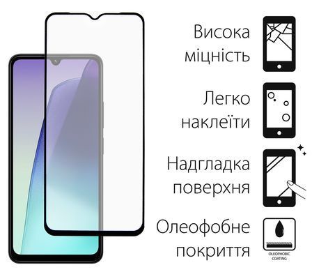 Захисне скло Dengos для Xiaomi Redmi A4 Black Full Glue 2шт (DG-TG2P-65) [600795]