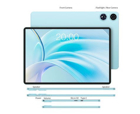 Планшет Teclast P50 KIT 11" 4ГБ, 128ГБ, 7000мА&bull;год, Android, блакитний (6940709688519) [113475]