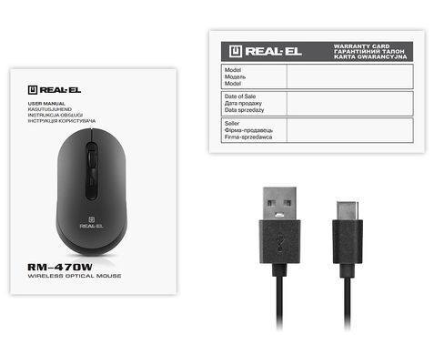 Миша бездротова REAL-EL RM-470W Dark Gray (EL123200049) [606729]