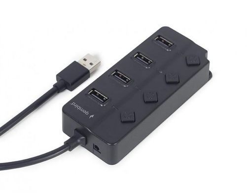 USB-хаб Gembird 4 ports з вимикачами (UHB-U2P4P-01) [605120]