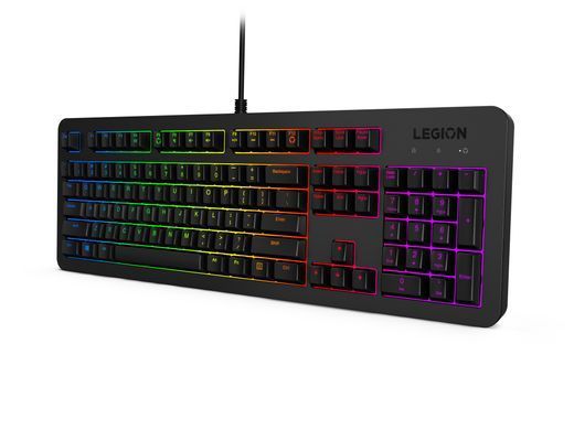 Клавіатура мембранна Lenovo Legion K300 104key, USB-A, EN/UKR, RGB, чорний (GY41L16651) [13650]