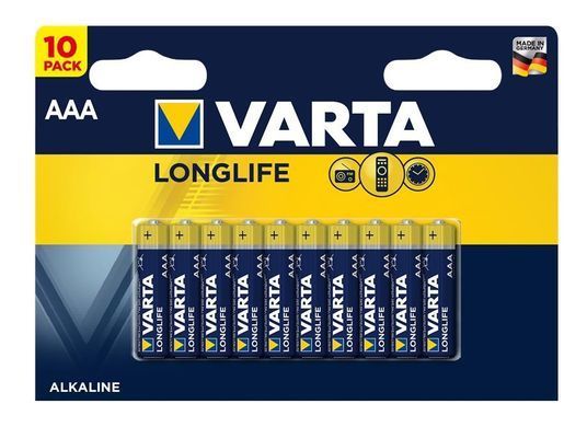Батарейка Varta Longlife лужна AAA блістер, 10 шт (04103101461) [113349]