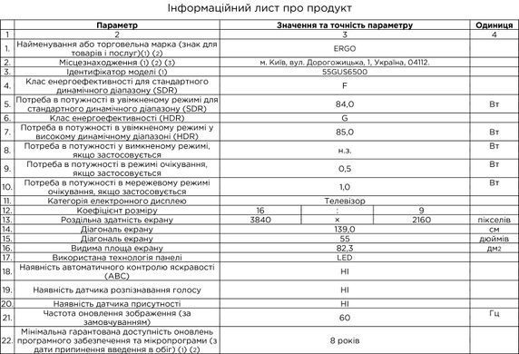 Телевізор ERGO (50GUS6500) [202568]