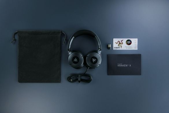 Гарнітура ігрова Razer Kraken V4 X, 7.1, USB-A, 1.8м, RGB, чорний (RZ04-05180100-R3M1) [107524]