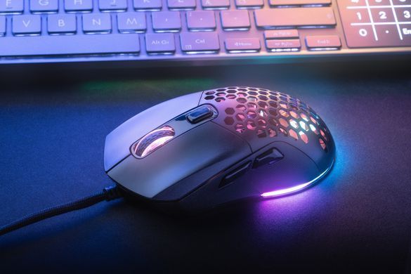 Мишка Sandberg FlexCover 6D Gamer Mouse RGB, ігрова, 12800 dpi., 6кн.Huano чорна (640-28) [401312]