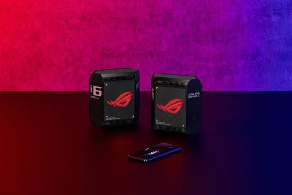 Система WiFi-Mesh ASUS ROG Rapture GT6 AX10000, 3xGE LAN, 1x2.5GE WAN, 1xUSB 3.2, 1мод, чорний (90IG07F0-MU9A10) [104583]